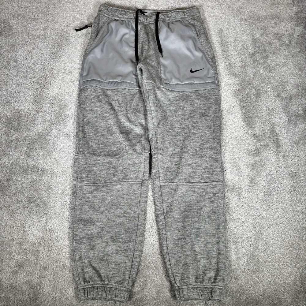 Nike Sweatpants Mens S Gray Therma Fit Training Tapered Jogger Athletic Gym
